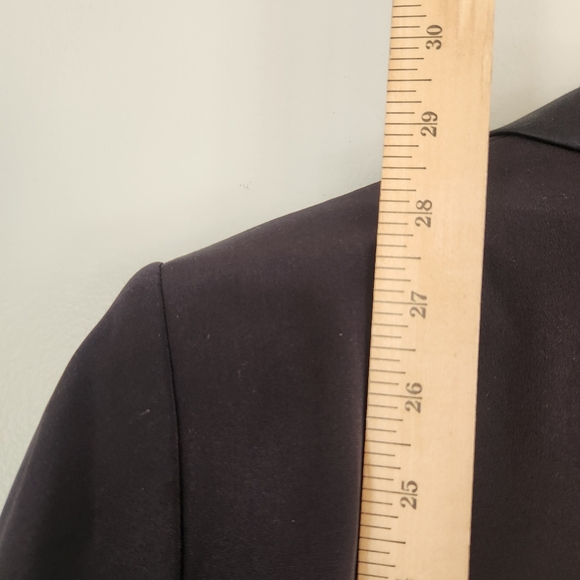 BLOOMINGDALES Women's Blazer Size 16 Black Shoulder Pads Beaded VTG Whimsigoth - Picture 8 of 10